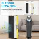 FLT5000 Filter-C True HEPA Replacement Filter for Guardian AC5000E AC5000 Air Purifier Compatible with AC5250PT, AC5350B, AC5350W, AC5350BCA, AC5300B Air Cleaner, 2 Pack HEPA + 4 Pre-Filters