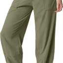 Womens Wide Leg Harem Pants Palazzo Boho Casual Loose Elastic Waist 2025 Travel Vacation Outfits with Pockets, Size Large