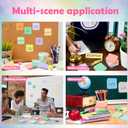 Maitys 24 Pads Round Corner Sticky Notes Bulk 3 x 3 Colorful Cute Pastel Self Sticky Note Macaroon Aesthetic Shaped Memo for Office School Student Teacher Nurses Supplies 2400 Sheet 12 Color