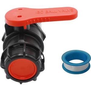 IBC Tote Valve, 2.95" Coarse Thread IBC Tote Adapter, 75mm NPT DN50 Heavy Duty Tote Tank Drain Ball Valve Connector Replacement for IBC Tote Water Liquid Container