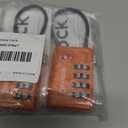 Luggage Locks – TSA Approved Suitcase Locks – Travel Padlocks with Inspection Indicator – TSA Locks for Suitcases, Backpacks, Cases, Bags – 4-Pack, Orange
