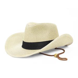 Straw Cowboy Hat for Men Women Western Cowgirl Hats with Shapeable Wide Brim for Beach Sun Summer (Beige)