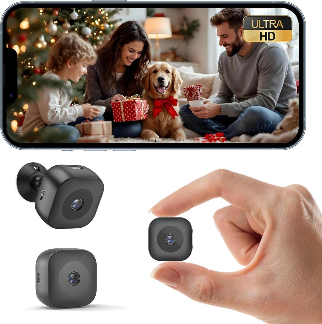 Zongbi Mini Camera,HD Security WiFi Wireless Cameras SD Card Storage & App Control,Wireless Surveillance,Motion Detection and Night Vision for Indoor