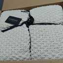 EVERGRACEHOME Chunky Chenille Knit Throw Blanket for Couch, Soft Luxurious Oversized Queen Moss Stitch Blanket for Bed, Cozy Farmhouse Knitted Throw for Sofa, Beige, 90" x 90"
