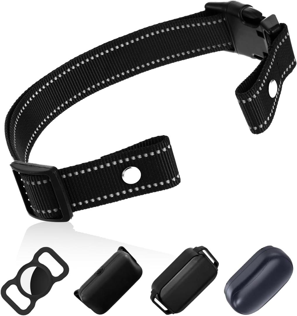 Collar Replacement Strap Breathable Quick Release Basic Dog Collars Training Bark Receiver Collars Durable Adjustable Collar Straps for Small Medium Large Dogs, Black.