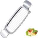 Butter Slicer Tool, Stainless Steel Metal Wire Cheese Cutter Slicer with Grips Portable Handheld Butter Cutter Kitchen Slicing Tool for Eggs, Fruit, Baking, Soft Solid Foods