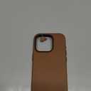 SHIELDON Case for iPhone 15 Pro 5G 6.1", Genuine Leather - Magnetic Wireless Charging - Slim Fit - Non-Slip - Metal Button - Shockproof Protective Case Compatible with iPhone 15 Pro - Saddle Brown