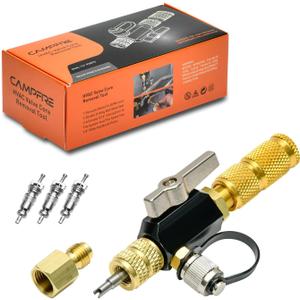 CAMPFIRE HVAC Valve Core Removal Tool, MGAVCT 1/4" MegaFlow Vacuum Rated to 20 Microns, Includes 5/16" Conversion Adapter, Compatible with All Refrigerants