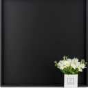 Hanobe Ottoman Tray for Living Room: Modern Extra Large Black Serving Decorative Trays with Cutout Handles for Coffee Table Home Decor, 20"