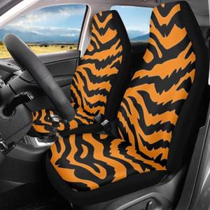 Bulopur Tiger Print Universal Car Seat Cover Set of 2, Auto Accessories for Men Women, Automotive Protective Interior Soft Interior Protector Accessories Fit for Car SUV Sedan Truck