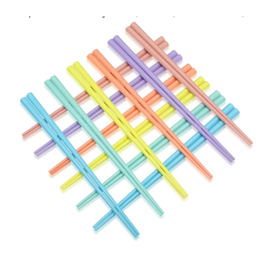 Boao Colorful Chopsticks 9 Inch Reusable Fiberglass Chop Sticks Bulk Dishwasher Safe Lightweight Chopsticks Set Party Favor(12 Pairs,Macaron Color)