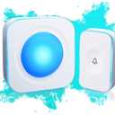 Wireless Doorbell 1200 Feet Waterproof Doorbells for Home with 36 Melodies 4 Volume levels, Flash Led Light (1 Receiver&1 Touch Button White)