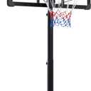 Yaheetech Portable Basketball Hoop Outdoor Basketball Goal Court 9.5-12ft Height Adjustable for Adult with 44 inch Backboard
