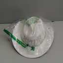 Cowboy Hat,for Women Bride Letter Cowgirl Hat Wide Brim Bridal Western Shinning White Fedora Hat for Photoshoot