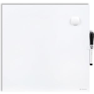 U Brands Magnetic Dry Erase Board White Board, 14" x 14", Frameless, Includes Marker and Magnet