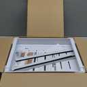 Seinloes 2 Pack Expandable Pull Out Cabinet Organizer 16.5"Deep with Raising Pad for Framed Cabinets,Upgrade 3 Slide Rails Slide Out Drawers,Roll Out Shelves Adhesive,Adjustable Width 12.2"-20.4"White