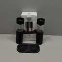 Electric Salt and Pepper Grinder Set Automatic Battery Pepper Mill Shakers Adjustable Coarseness Upgraded Larger Capacity with Led Home and Kitchen Appliances Birthday Gifts for Women Mom (Black/Black)