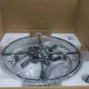 20" Double Layer Crystal Caged Ceiling Fan Light Modern Chandelier Smart Fandelier for Dining Living Room Bedroom FCC Remote/APP Control Italian Design (Crystal, 20IN)