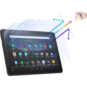 [2 Pack] Anti-Blue Light Screen Protector for Amazon Fire HD 10/10 Plus/10 Kids/10 Kids Pro Tablet. Eye Care & Eyestrain anti-glare Relief