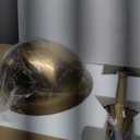 Meefad Mushroom Bedside Lamp, Modern Table Lamp with Heavy Base, Dome Shaped Night Light, Accent Lamp for Bedroom Reading Nightstand (Brass)