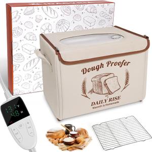 Folding Bread Proofing Box - Foldable Dough Proofer Boxs, with 6-speed 50-131 Temp Control & 9-speed 48H Timer, Fermentation box for Sourdough, Pizza, Yogurt, Kombucha