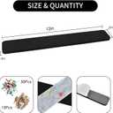 Vuzvuv 8 pcs Bulletin Board Bar Strips with 50 Pushpins & 10 Wooden Clip pinsSelf Adhesive Cork Board for WallFelt Pin Board for SchoolOffice DecorBlack White Grey