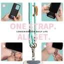 Lithosync 4-IN-1 Phone Lanyard Crossbody and Wrist Strap Kit with 2 Pack Tabs, Adjustable Phone Neck Lanyard, Anti-Theft Phone Wristlet Strap for iPhone and Most Cell Phones, Pink