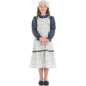 fun shack Pioneer Dress for Girls, Colonial Costume, Victorian Dress for Kids, Orphan Outfit for Girls (Medium) fun shack Pioneer Dress for Girls, Colonial Costume, Victorian Dress for Kids, Orphan Outfit for Girls (Medium)