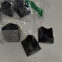 16 Pcs Square Chair Leg Protectors, Caps for Wood & Hardwood Floors, Black