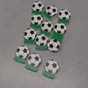 AceOrbit 12 Pcs Soccer Place Card Holder Wooden Picture Holders & Memo Clips Soccer Centerpieces for Tables Sports Ball Base Number Holders for Wedding Party Supplies