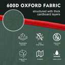 WDZREE Large Christmas Ornament Storage Box,4 Tier Holds Up to 128 Holiday Ornaments 3-Inch, Xmas Decorations Accessories Bag with Dual Zipper Closure,Made of Durable 600D Oxford Fabric (Green)