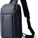 BANGE Men's Crossbody Backpack - Waterproof Shoulder Bag for Travel, Hiking & Daily Commute, Blue