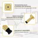 Gold Furniture Legs 7 Inch Legs for Furniture Set of 4, Adjustable Metal Legs for Dresser Cabinet Couch Ottoman Desk
