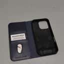 TUCCH Wallet Case for iPhone 16 Pro, PU Leather RFID Blocking [3 Card Slot] Folio Cover, Kickstand Book Design [Shockproof TPU Interior Case] Compatible with iPhone 16 Pro 5G 2024, Dark Blue