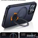 360 Rotatable Magnetic Stand for iPhone 14 pro max Case Compatible with Mag-Safe 16FT Military Drop Protection, Anti-Scratch/Fingerprint Shockproof iPhone 14 pro max Phone Case(Matte-Black)