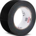 Team Gaffer Black Professional-Grade Gaffer Tape | Water-Resistant, Heavy-Duty & No-Residue for Reliable & Convenient Repairs, Marking, Cable Management | 2 inches x 30-Yard Per Roll (Pack of 1)