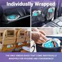 Kids Vomit Bags Disposable 20 Pack - Individually Wrapped Barf Bags with Cute Monster Print - Leak Proof Self Sealing Emesis Bags for Motion Car Sickness and Nausea - Ideal for Taxis, Airplane Travel