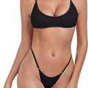 SHERRYLO Extreme Micro Bikini Thong Bikinis Sets for Women G String Mini Bathing Suit Sexy Exotic Tiny Brazilian Swimsuit (Small, 23022-full Black)
