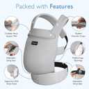 Momcozy Breathable Mesh Baby Carrier, Ergonomic and Lightweight Infant Carrier for 7-45lbs with Enhanced Lumbar Support, All Day Comfort for Hands-Free Parenting, Air Mesh-Grey