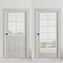 DEZ FURNISHINGS Cordless No Tools 1" Magnet Mini Blinds for Metal Doors, Room Darkening, 25" W x 72" H, White