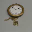 Spooktacular Creations Gold Clock Necklace Halloween Jumbo Gold Necklace White Rabbit Clock Hip Hop Rapper for Kids Women Men Halloween Party Decorations, White Rabbit Costume