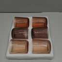 Drinking Glasses, Melanin Colored Highball Glasses Set Of 6, Ribbed Glassware Glass Cups, Water Glasses for Juice, Iced Coffee Cups, Cocktail Glasses - Christmas Gifts - 8.5 Oz