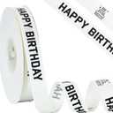 TONIFUL 40 Yards Grosgrain Ribbon - 7/8 inch Black/White Birthday Gift Wrapping Craft Hair Bows for Parties