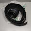 ToLanbbt 20Ft/6M Universal Garage Threshold Seal Strip with 300ml Black Sealants/Adhesives, Garage Door Bottom Weatherproof Strip Rubber DIY Weather Stripping Replacement (Black-Blue Line)