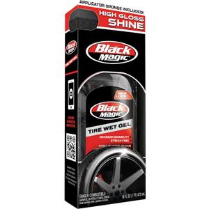Black Magic 5072647 Tire Wet Gel, 16 oz - Thick Clinging Formula Sticks to Tires to Produce Minimal Sling and a Glossy Shine