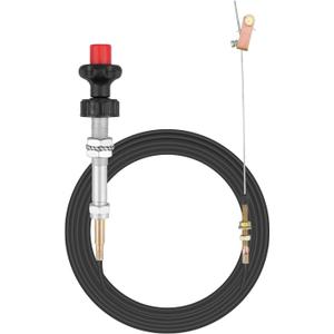 VCGTX10 10FT Heavy Duty Vernier Locking Throttle Cable Fit for Household, Industrial and Commercial PTO and Dump Applications, with Detachable Cable Head