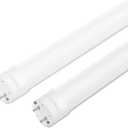 2 Pack T8 LED Bulbs 4FT, 6000K Daylight White, 40W Equivalent, Ballast Bypass, Dual Ended Type B Light Tube, LED Fluorescent Tube Replacement T8 T12, Non-dimmable