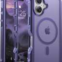 jaroco Magnetic for iPhone 17 Case, [Compatible with MagSafe][Military Grade Drop Protection][Heavy Duty Protection][Non-Slip][Shockproof] 2-Layer Durable Bumper Phone Case 6.3''-Dark Purple
