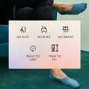 ONDO Organic No Show Cotton Socks Invisible, Non-Slip, Soft Comfortable Toe Men & Women 4-Pack (Black, Large)