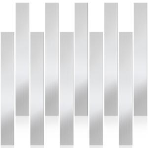 Amylove 10 Pcs Metal Strips Shim Stock Metal Sheet Shims Gap Filler Trim Strip 0.02'' Thickness(Stainless Steel,12'' Length, 1.5'' Width)